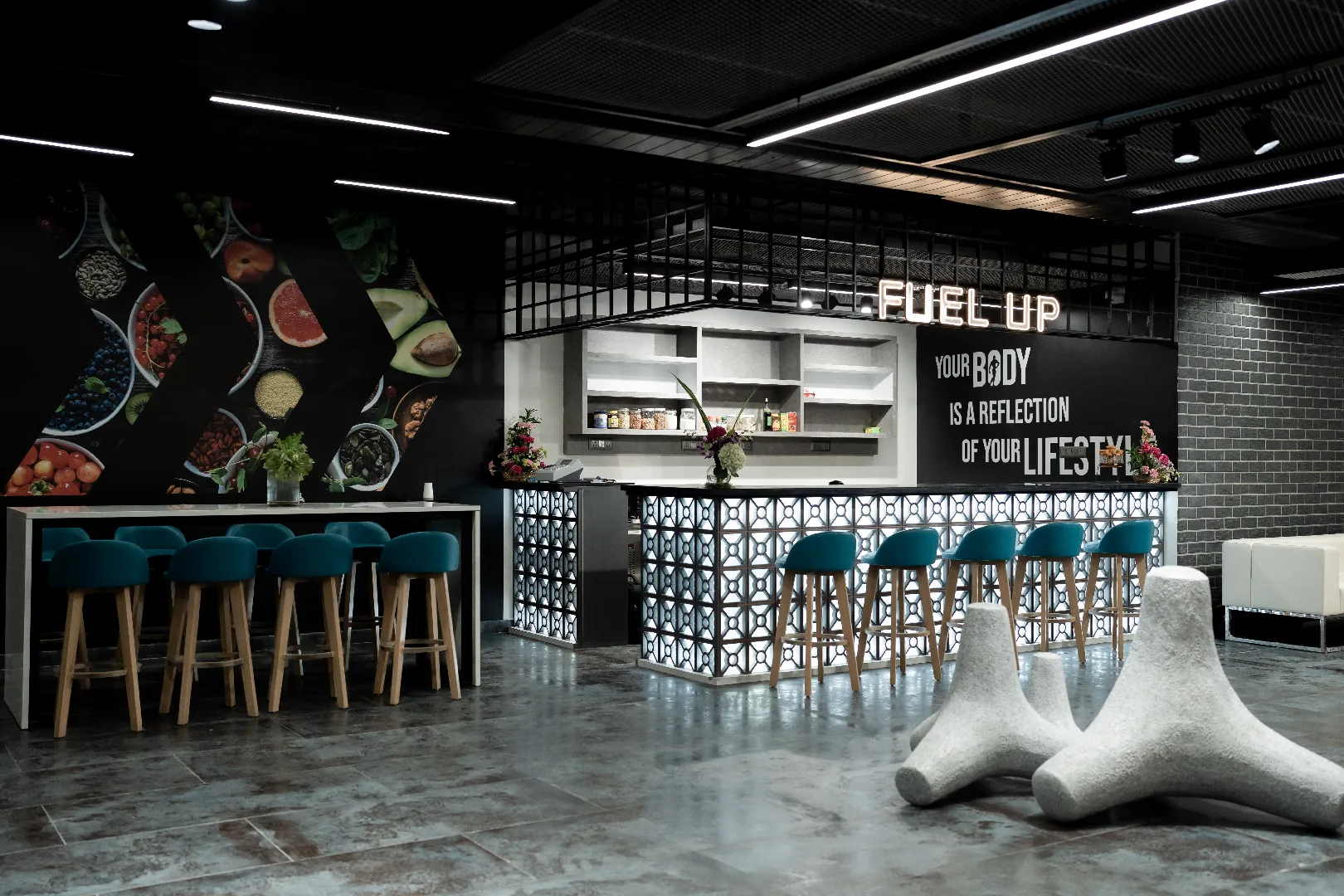 Nutrition space in best gym in south bangalore Meridian Fitness
